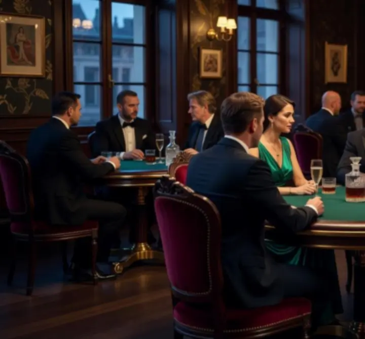 Ekskluzywny wieczór pokerowy w eleganckiej kawiarni-barze