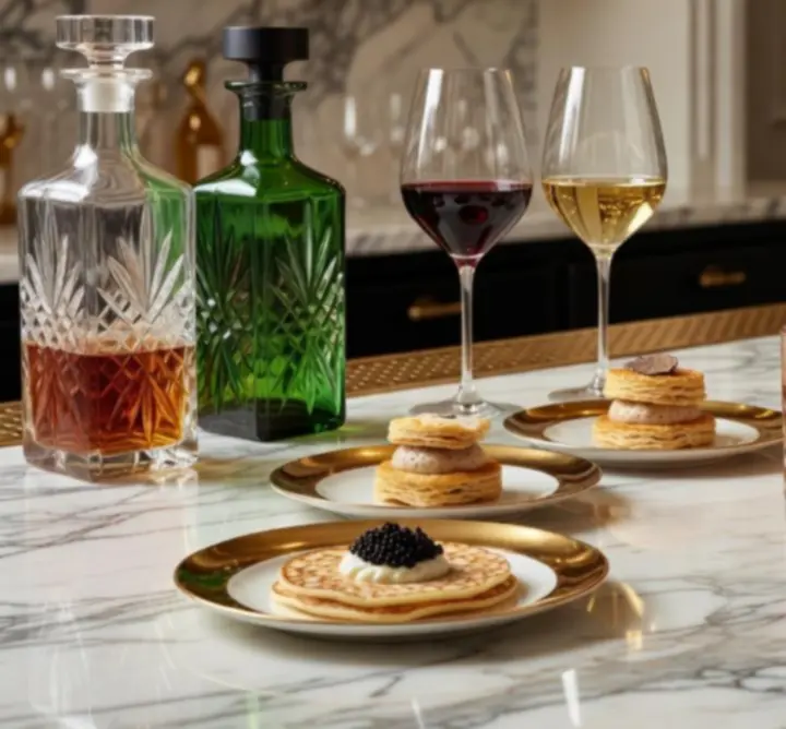 Eleganckie dania i napoje w premium café-barze