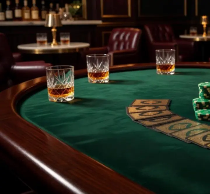Turniej pokerowy w eleganckim, nastrojowym wnętrzu